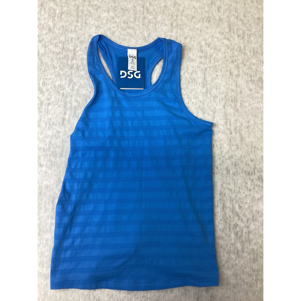 DSG Girls Movement Seamless Mesh Tank Aqua Blue Size S 8-9 NWT DAG15109